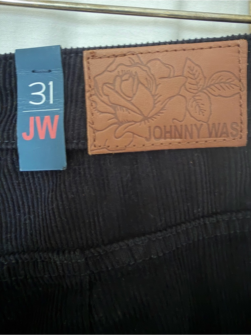 NWT Johnny Was SUKI Wide Leg High Rise Corduroy Jeans Pants - Black - Sz 31 - Picture 16 of 16